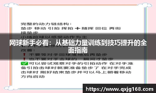 网球新手必看：从基础力量训练到技巧提升的全面指南